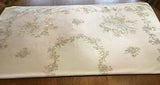 Vintage MCM Cotton Tablecloth -White with Pale Pastels-Roses & Blue Carnations