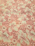 1 full yard X 36" W Pink Floral Vintage Feedsack Fabric Day Lilies