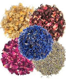 Combo of Dried Lavender/Rose/Hibiscus/Blue Corn Flower/Chamomile Flower Petals