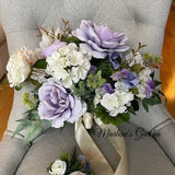 MARRY ME BOUQUET and Boutonniere, Bridal Flowers, High Quality Silk Flowers, Garden Style Wedding Bouquet, Destination Wedding Flowerss,