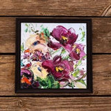 Peony Floral Painting On Canvas Purple Peonies Floral Original Oil Painting Original Art Abstract Flower Painting Modern Bouquet Painting