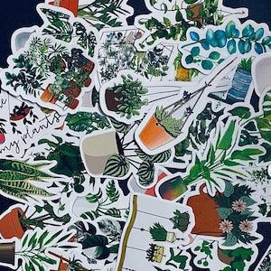 50 pcs "Greenhouse" Sticker Pack | Laptop Stickers | Greenhouse | Ferns | Plants | Vinyl | Planner | Stickers | Accessories | Aesthetics