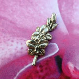 Orchid Pewter Lapel Pin- CC438- Orchids, Exotic Flowers, Flowers, Floral, and Garden Pins