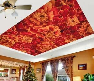 3D Red Peony Flower NA2735 Ceiling WallPaper Murals Wall Print Decal AJ US Fay
