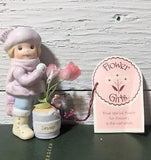 Flower Girls January Porcelain Figurine ~ Carnation