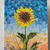 Sunflower PRINT | Beautiful Wall Art Decor | 3D Colorful Vibrant Modern Artwork For Nature Lovers | Stationary, Postcards, Cards
