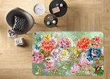 3D Peony Flower Butterfly NAO11146 Game Rug Mat Elegant Photo Carpet Mat Fay