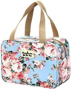 Large Makeup Bag Toiletry Bag for Women Make Up Bag Cosmetic Bag Peony Flower
