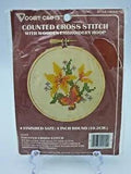 Vogart Crafts - Counted Cross Stitch - Lilies - 4" Round