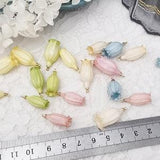 2pcs Bell Orchid Flower Charms Resin Real Flower Pendant Real Flower jewelry necklace earring accessories Natural Jewelry Supplies,H171