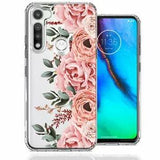 For Motorola Moto G Fast Blush Pink Peach Spring Flowers Peony Rose Case