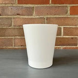 White Ceramic Planter Mid Century Modern Flower Orchid Pot Simple White Matte Planter Minimalist Design