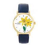 Toff London TLWS-37008 Ladies Yellow Lily Flower Watch