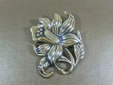 VTG SIGNED DANECRAFT STERLING SILVER FLORAL LILY BROOCH PIN IN EVC 18g