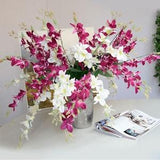 Artificial Orchid Flowers Branch Silk cattleya Artificial Flower Butterfly Orchid for Home Wedding Dining Table Decor Fake Flower decoration