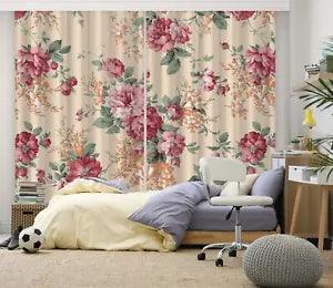 3D Pink Peony Flowers ZHUA3205 Photo Curtain Window Blockout Fabric Vera 2023