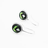 Folk ART FLOWER  botanical murine earrings SNOWDROP