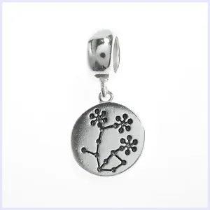 Sterling Silver Bonsai Lily Lilac Blossom Plant Bead for European Charm Bracelet