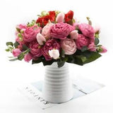 Rose Pink Peony Artificial Flowers Pink White Blue Home Wedding Decor Flowers