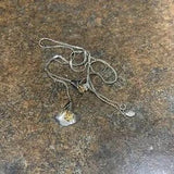 Vintage Signed Avon Calla Lily Lariat Two Tone Bell Flower Necklace 22" long
