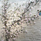 Artificial Magnolia Flower Rattan Silk Cloth Flower Head Home Bedroom Decorative Rattan