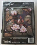 Janlynn #112-107 Needlepoint Water Lilies Pillow Kit 10 x 10 Pink Green Purple