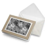 Greetings Card (Biege) BW - Tropical Lily Plant Flower  #42175