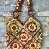 Sunburst Granny Square Handbag