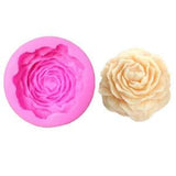 Peony Flower Aromatherapy Candle Wax Silicon 3D Soap Mold DIY Making Supplies