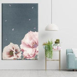 Peony flower,pink,transparent,bouquet of twigs, wall decor, canvas painting, creative art, decorative art,wall art,wall decor,canvas print