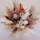 Copper Bridal Bouquet | Palm Spear bouquet | Natural Toffee wedding | Forever Bridal bouquet