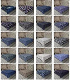 Ambesonne Navy Color Flat Sheet Top Sheet Decorative Bedding 6 Sizes