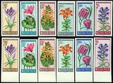 Hungary 1966 Flowers,Tiger Lily,Cyclamen,Scorpionfish,Mi.2212 A+B,MNH,CV=$32