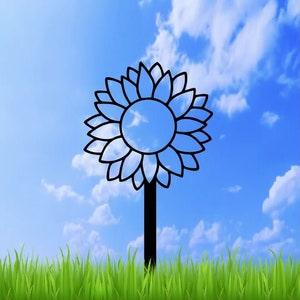 Sunflower Garden Stake Metal Sign | Garden Stake Metal Sign | Garden Sign | Flower Garden Sign | Garden Name Metal Sign