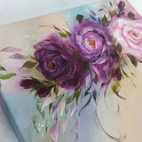 Rosen Painting, Bouquet of Roses, Acrylic Painting Flowers hand painted, light texture, Modern Floral Art, Unique OriginalElsa Weiss Bekolli