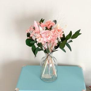 Blush pink rose eucalyptus bouquet, Everlasting arrangement, Natural Dried and preserved flowers bouquet