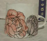 Mary Dralik Coffee Cup purple pink peonies.
