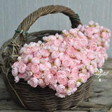 Light pink One Bundle Artificial baby Pink Silk Mini Ranunculus Artificial 6 Stems Silk Ranunculus Buds for wedding home decor
