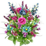 Artificial Dahlia, Morning Glory and Ranunculus and Blossom Fillers Mixed Bus...