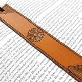 Floral Leather Bookmark, Nature Book Mark, Sunflower Page Marker, Handmade in 4 Colors, Ideal Reader Gift for Her, Mom, Sister, Grandmother