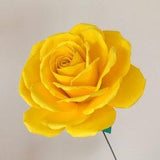 Bright Yellow Paper Rose, Paper Flower,  Valentines Rose, Wedding Flowers,