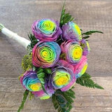 Unicorn rose bouquet,  one dozen roses,  sola flowers,  wooden flower bouquet, glitter flower