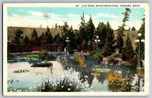 NEW LISTINGSpokane, Washington - Lily Pond, Natatorium Park - Vintage Postcard - Unposted
