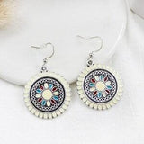 Vintage Boho Heart Three colors of Sunflower Earrings