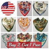 Large Silk Feel Floral Paisley Scarf Bandanna Neckerchief Head Neck Wrap Shawl