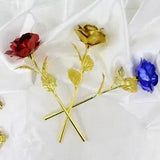 Carnation  Gold Flower Foil Plastic Artificial Carnation Valentines DJ0