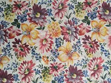 2.5 YDS x 35" W - Floral Cotton Fabric TIGER LILIES / Summer Flowers WORK OF ART