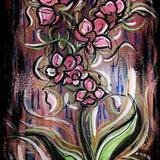 Hand Painted Original Orchid Glitter Wall Art Acrylic Canvas High End Art Painting