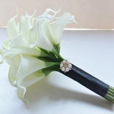 Medium Size Bouquet, Bridesmaid Bouquets, Ivory Calla Lily bouquet, Bridal Bouquet, wedding Bouquet, Silk Flower Bouquet, Accessories