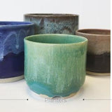 Stoneware Succulent Planter with Saucers, Pottery Succulent Pot, Flower Pot Clay,  Pot With Holes, Ceramic Planters With Holes.